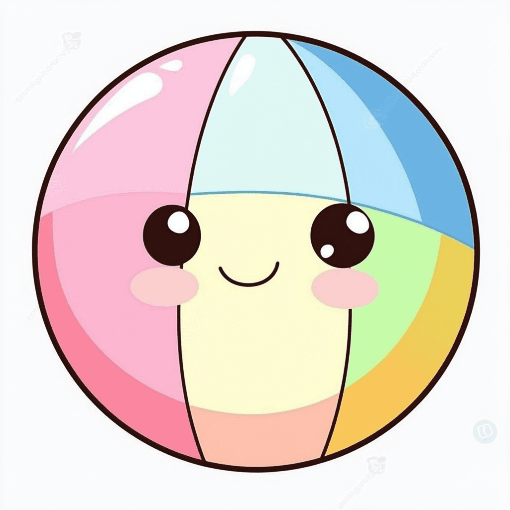 Cartoon Ball Carnival original repeating artwork