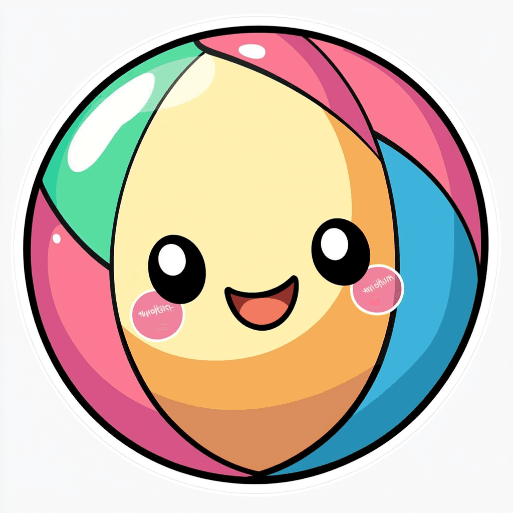 Cartoon Ball Pop original repeating artwork