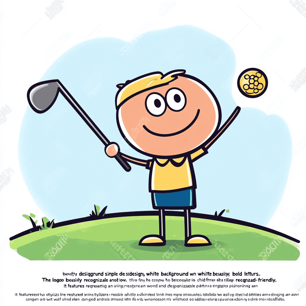 Cartoon Golf Carnival original repeating artwork