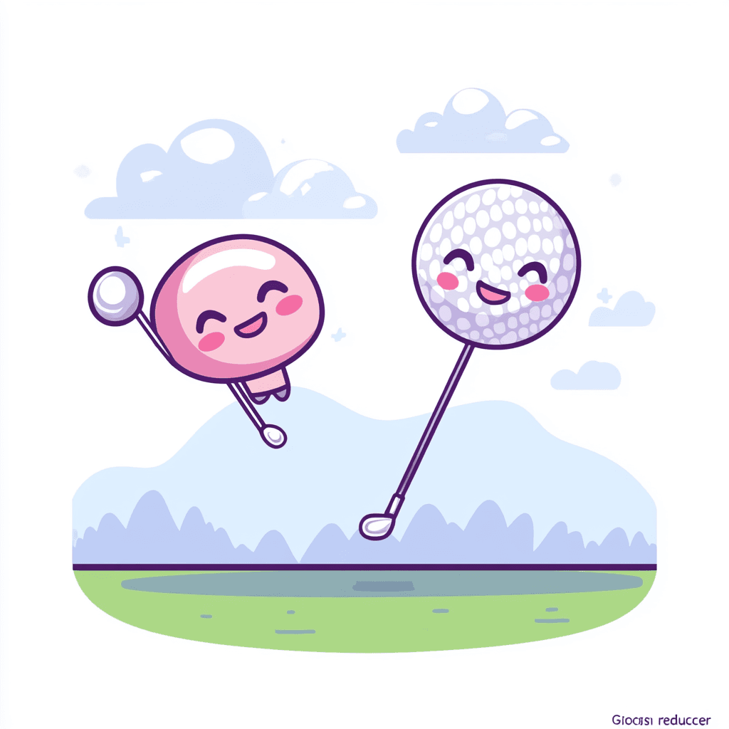Cartoon Golf Parade original repeating artwork