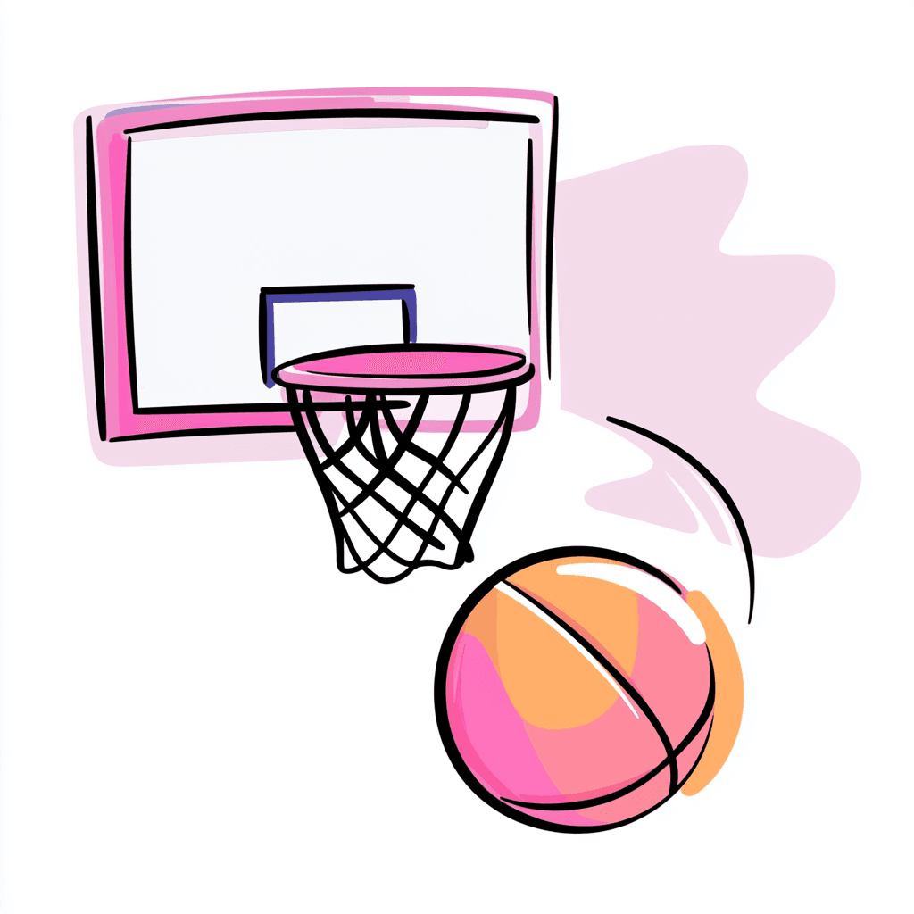 Basketball Zip original repeating artwork