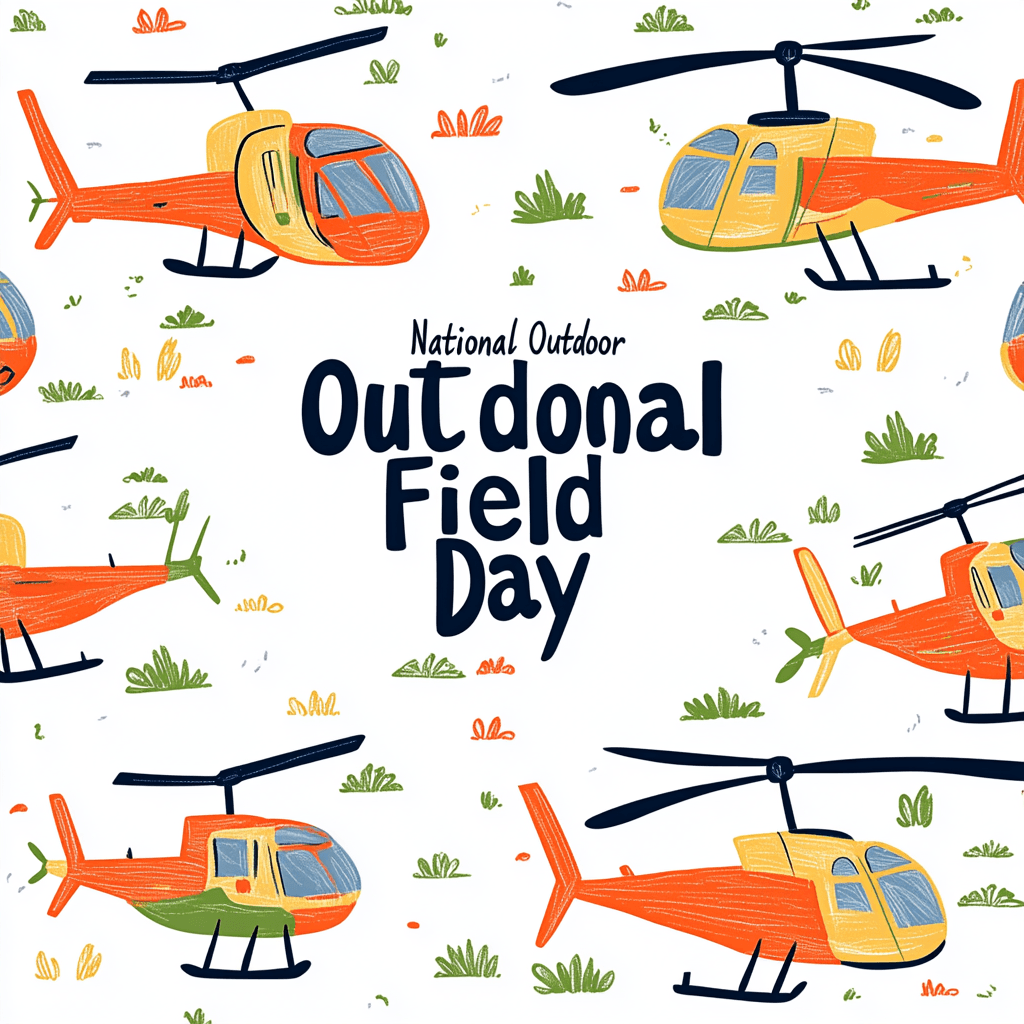 Helicopter Picnic original repeating artwork