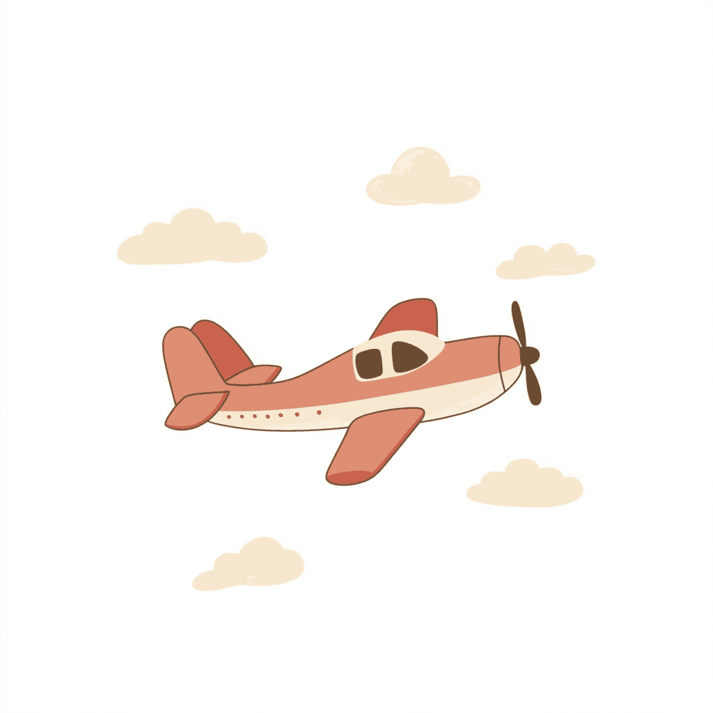 Airplane Path original repeating artwork