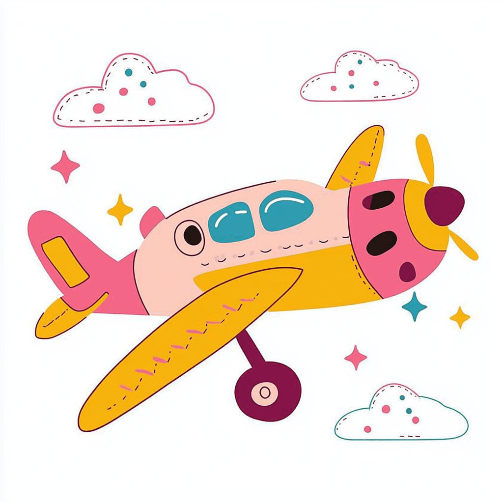 Airplane Night original repeating artwork
