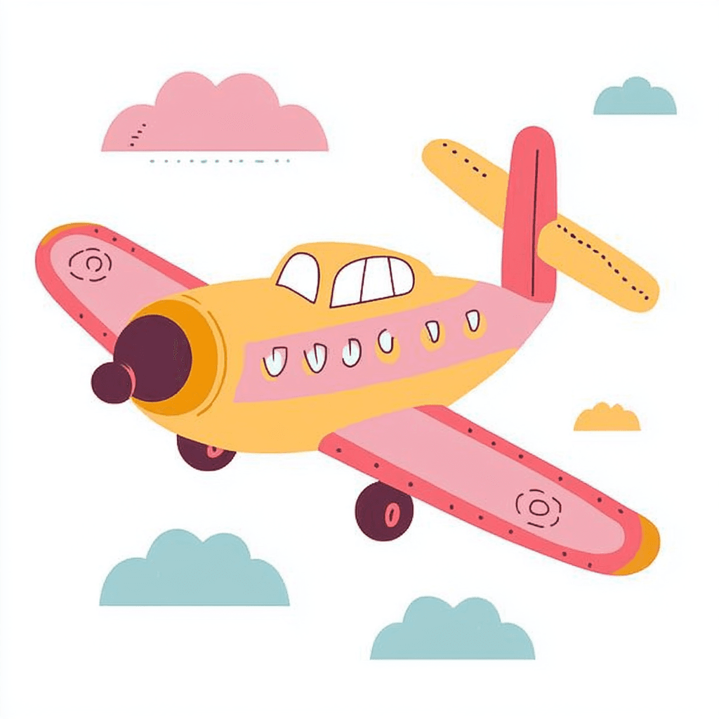 Airplane Midnight original repeating artwork