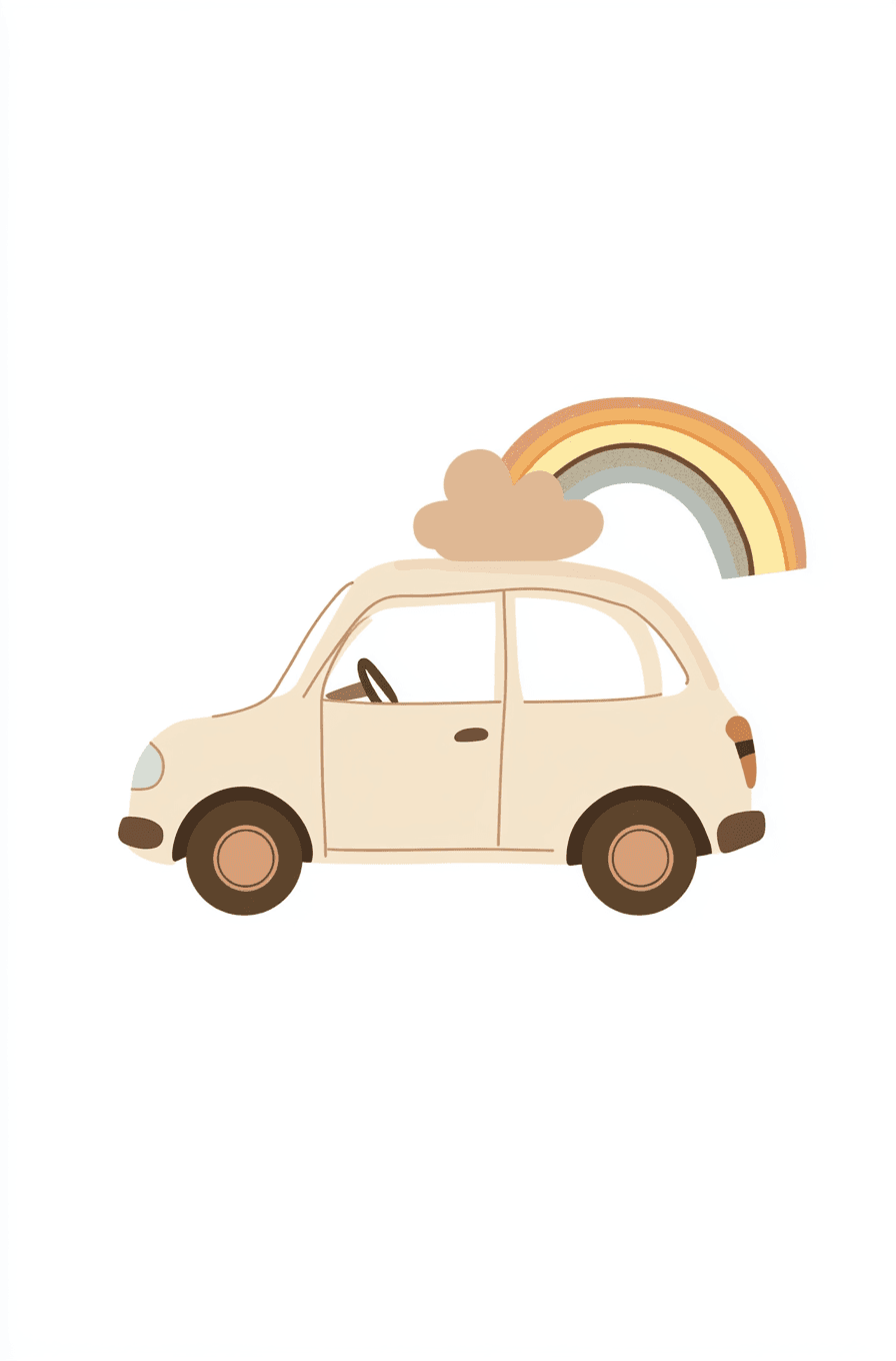 Rainbow Car 002 original repeating artwork