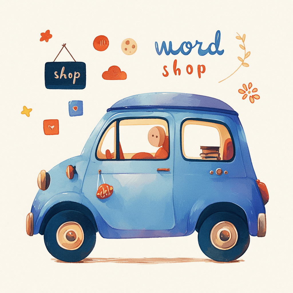 Alphabet Car original repeating artwork