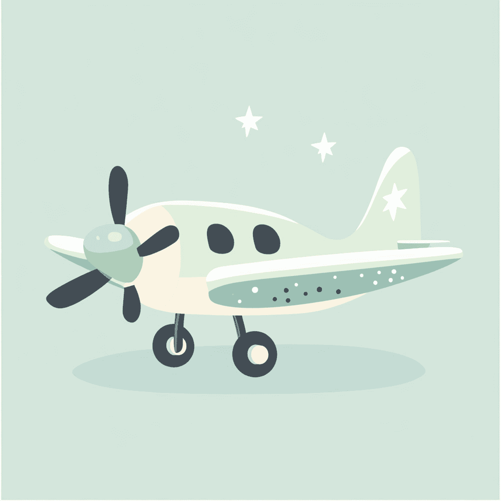 Cartoon Airplane Tune original repeating artwork