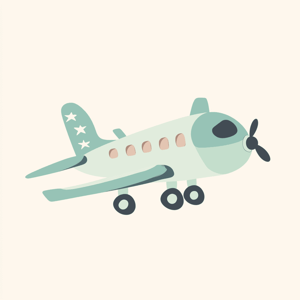 Cartoon Airplane Rhythm original repeating artwork