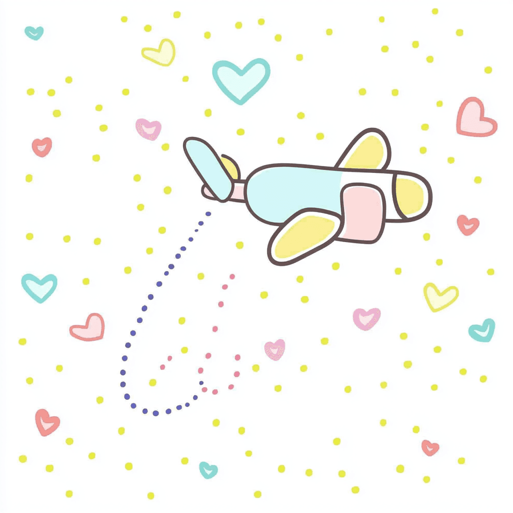 Cartoon Airplane 006 original repeating artwork