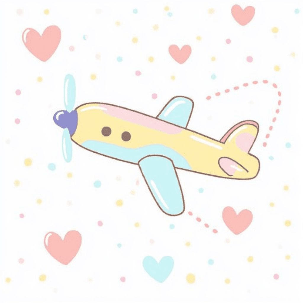 Cartoon Airplane 001 original repeating artwork