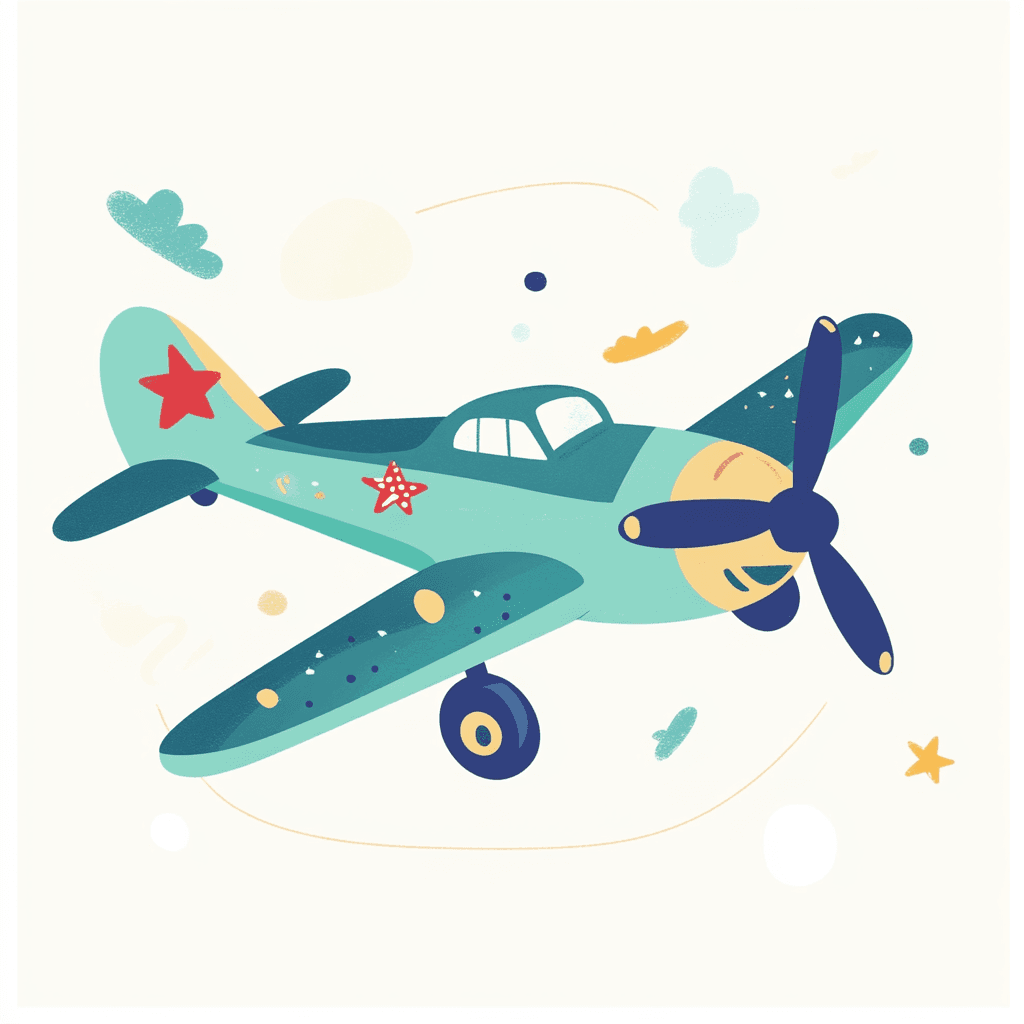 Airplane 331 original repeating artwork