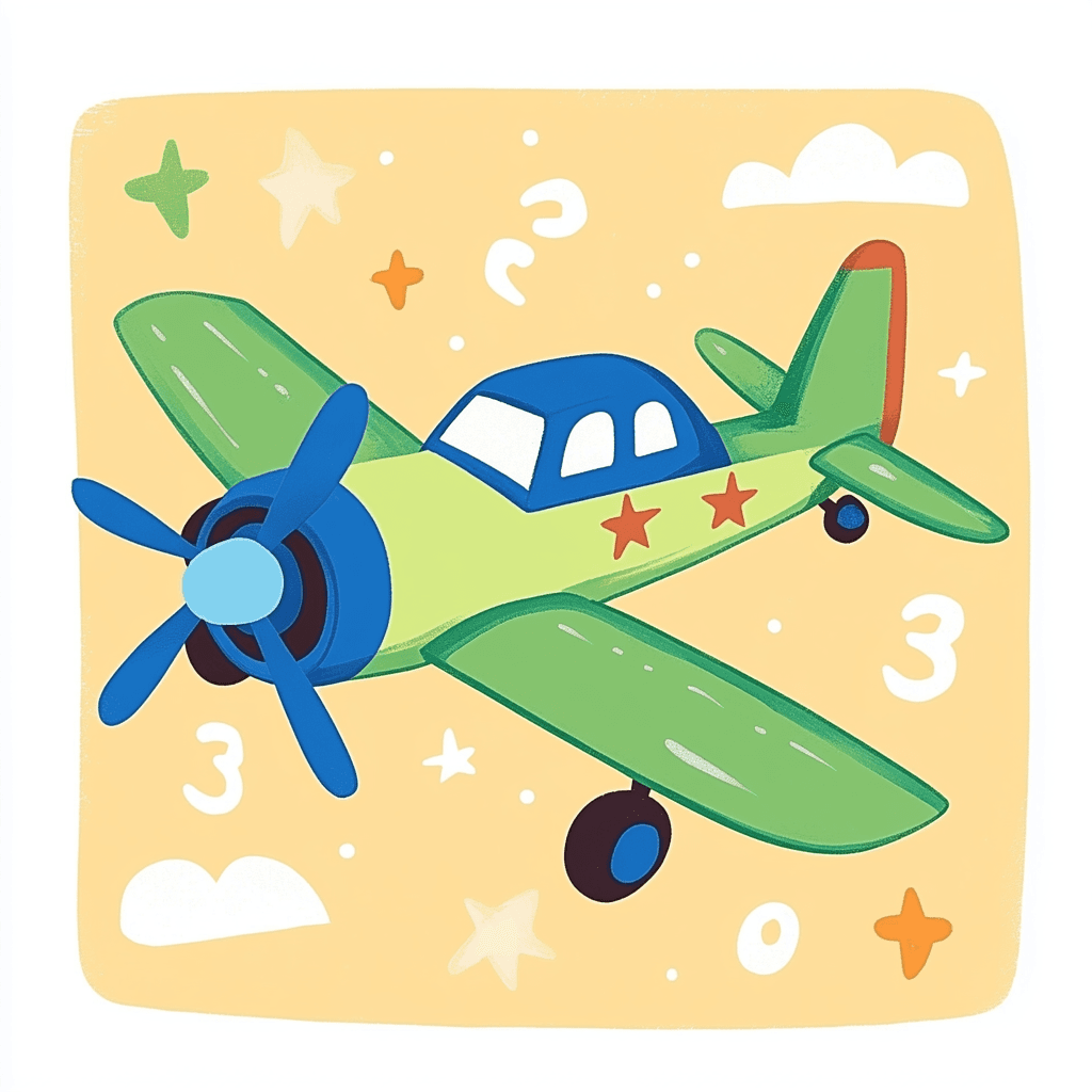 Airplane 305 original repeating artwork