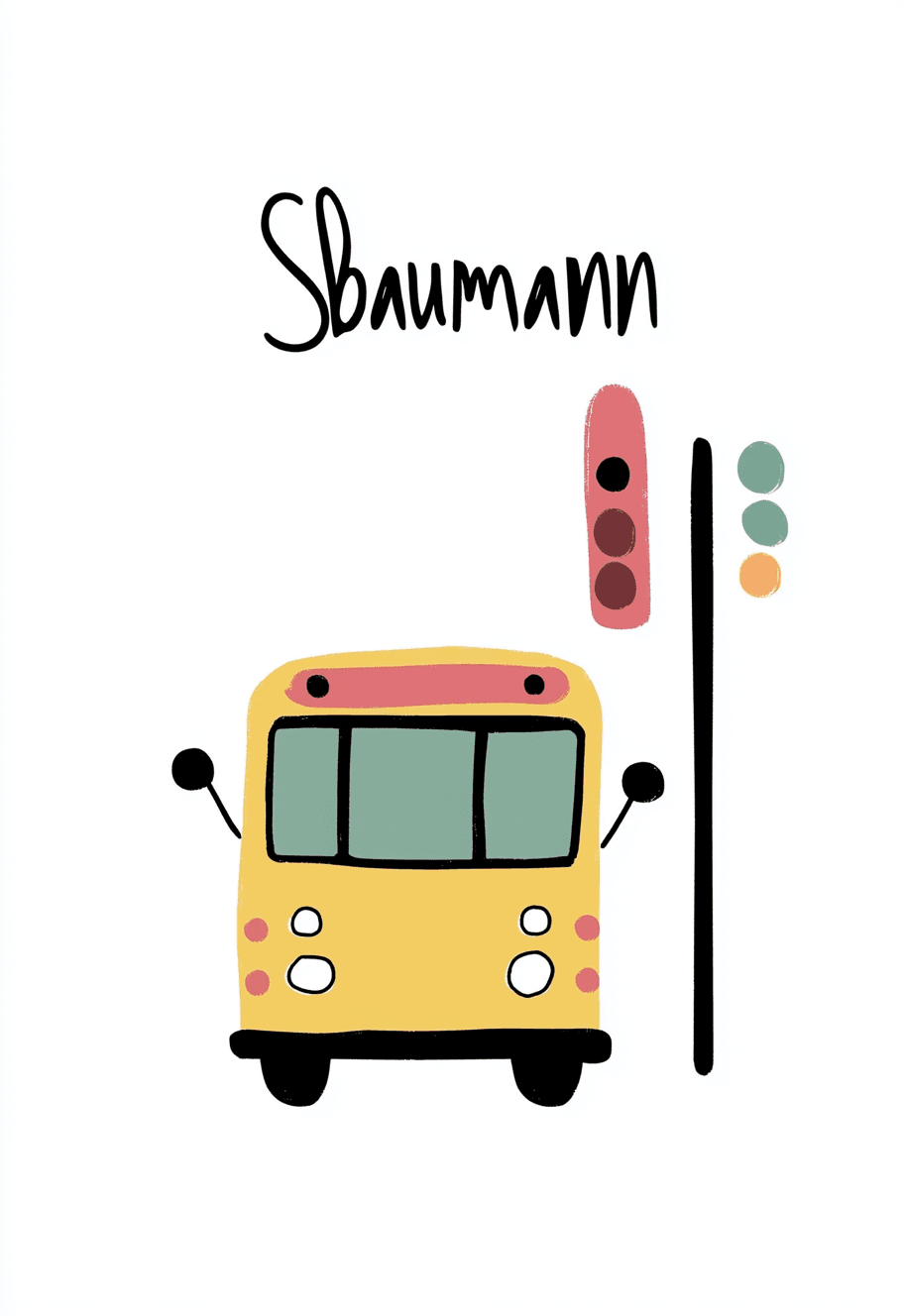 Bus Daybreak original repeating artwork