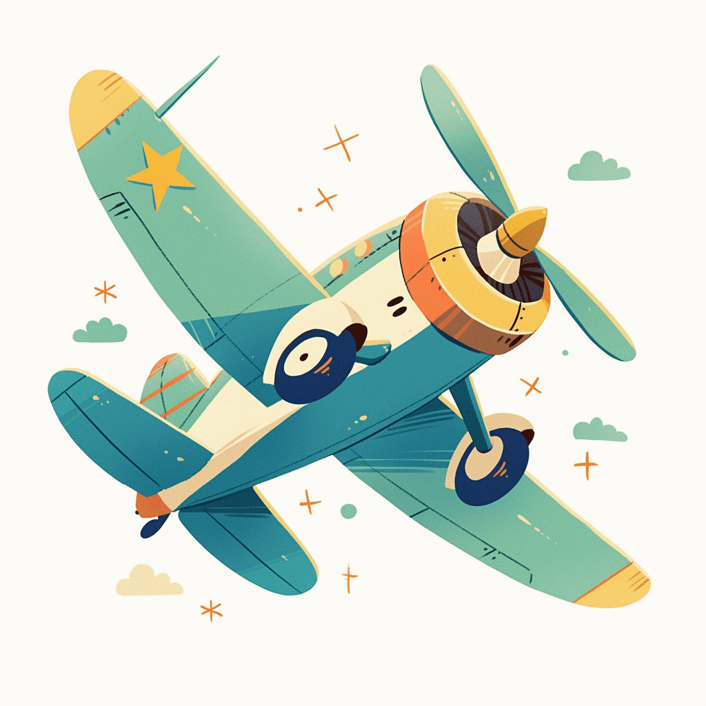 Airplane Jam original repeating artwork