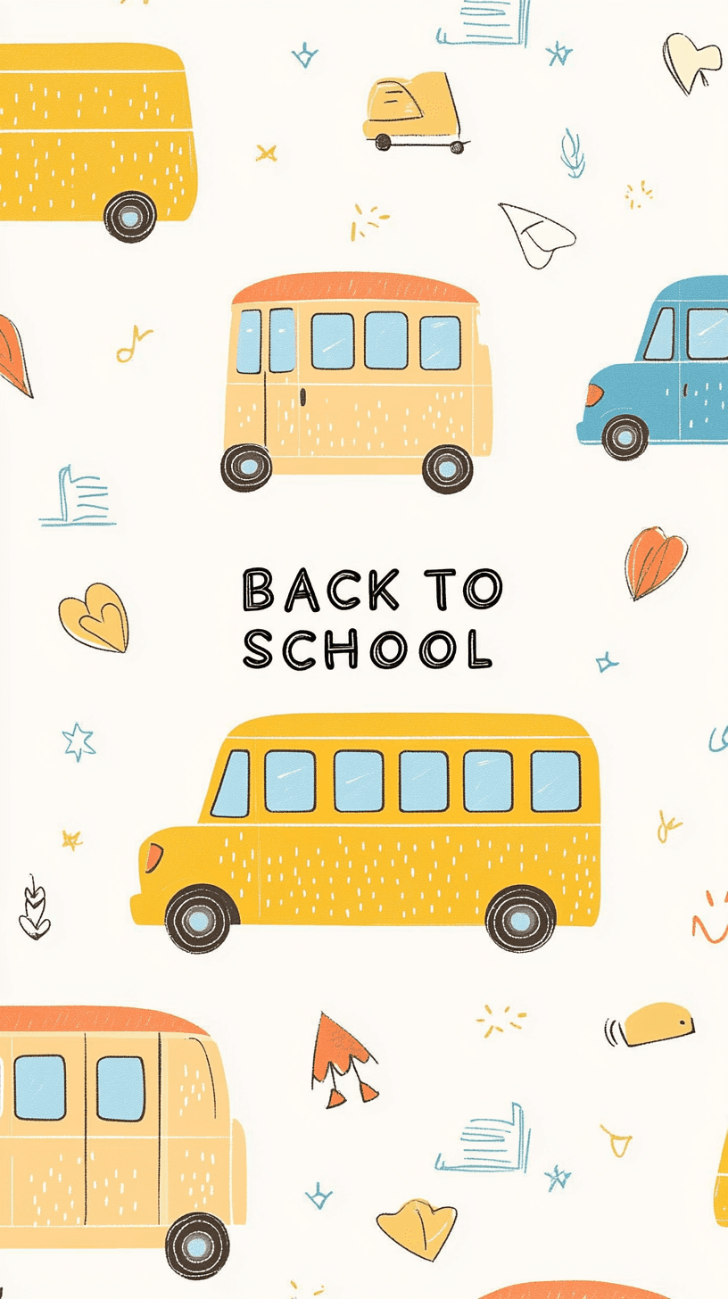 Bus Parade original repeating artwork