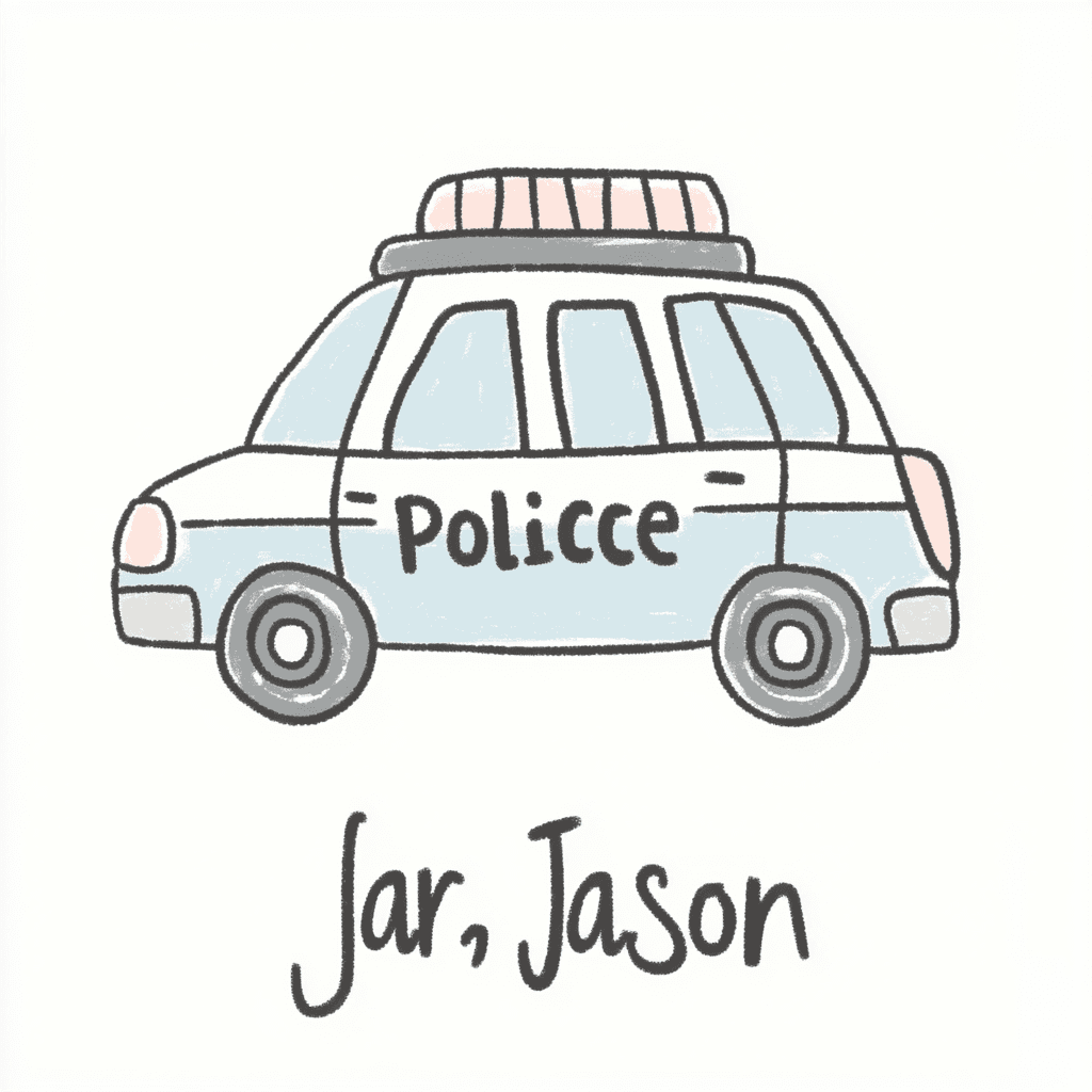 Police Car 004 original repeating artwork