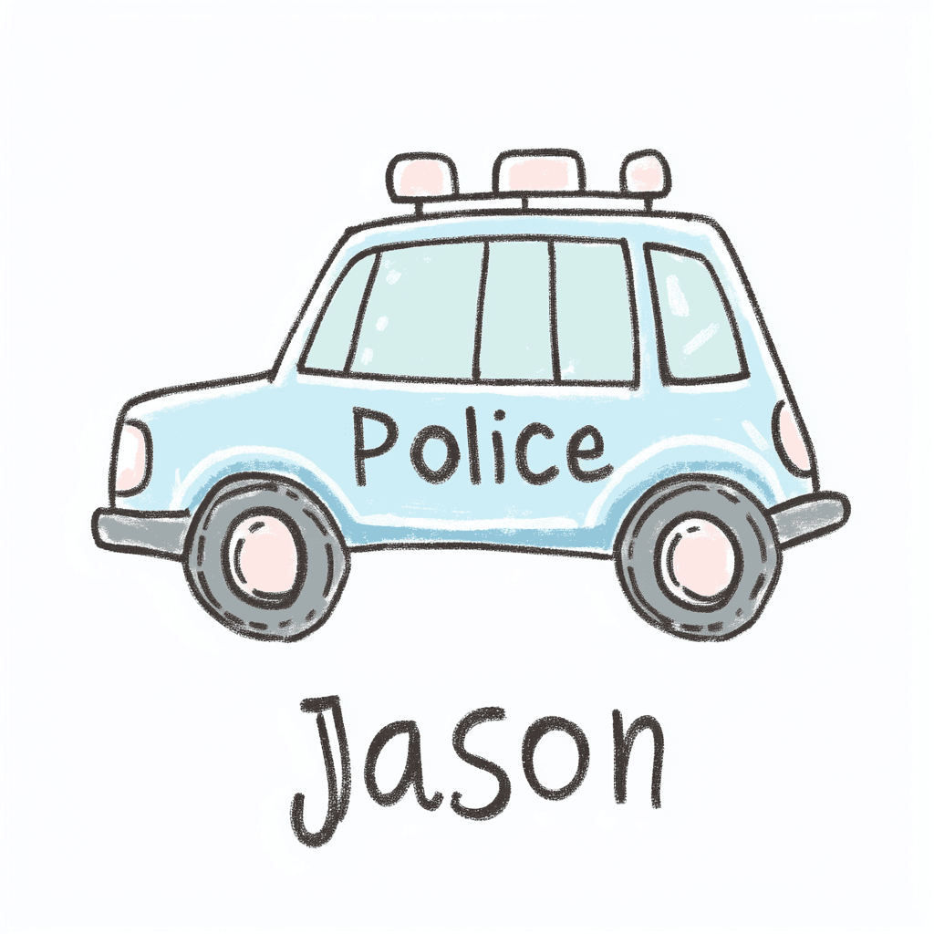 Police Car Carnival original repeating artwork