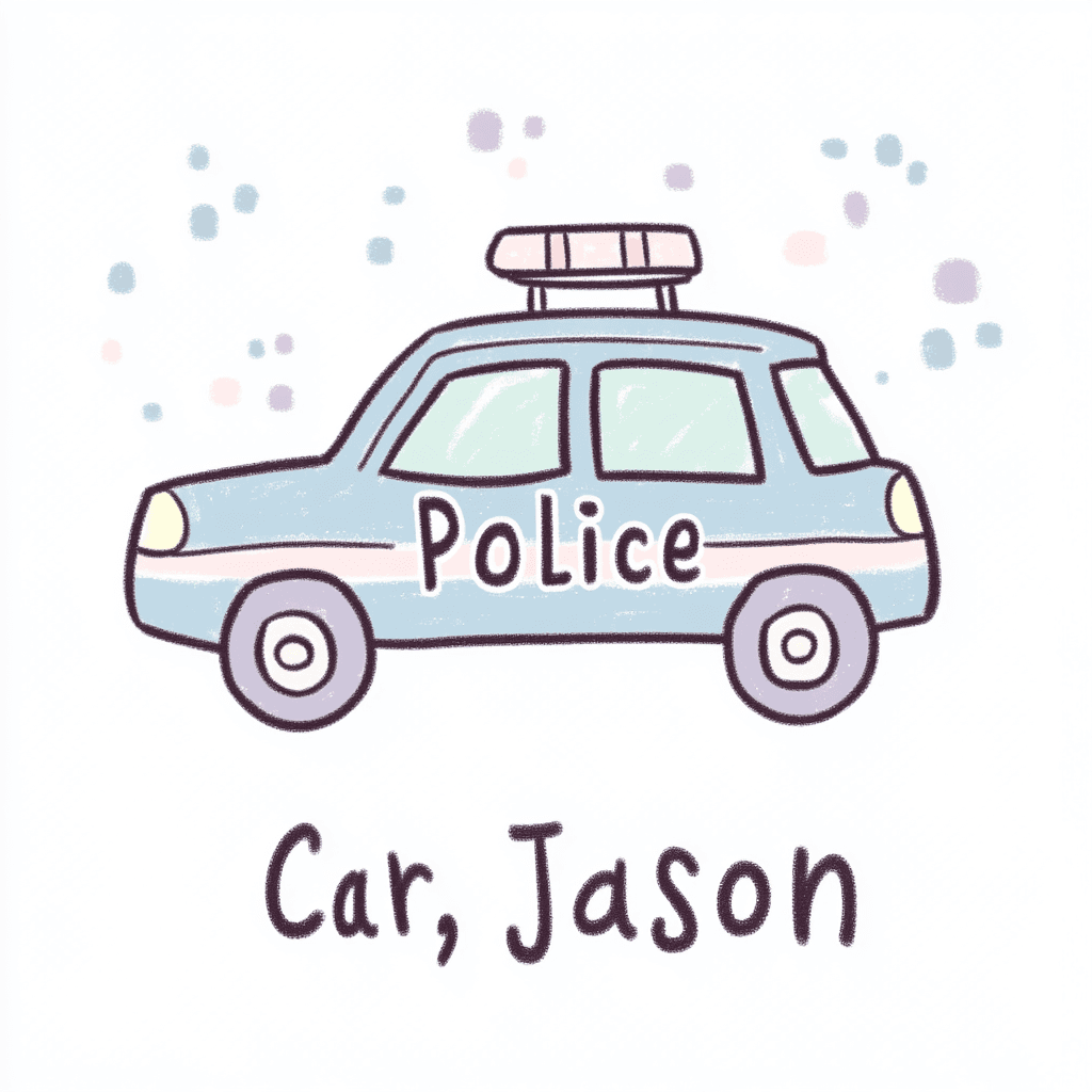 Police Car Tribe original repeating artwork