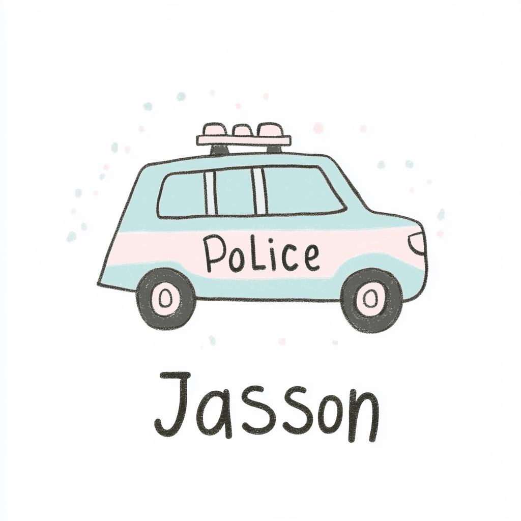 Police Car Parade original repeating artwork