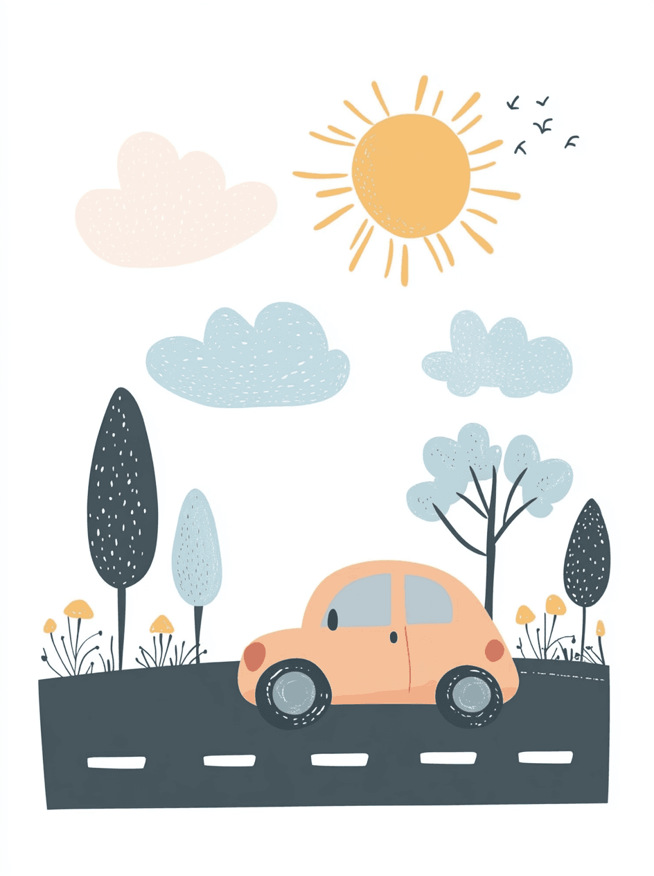 Car Show original repeating artwork