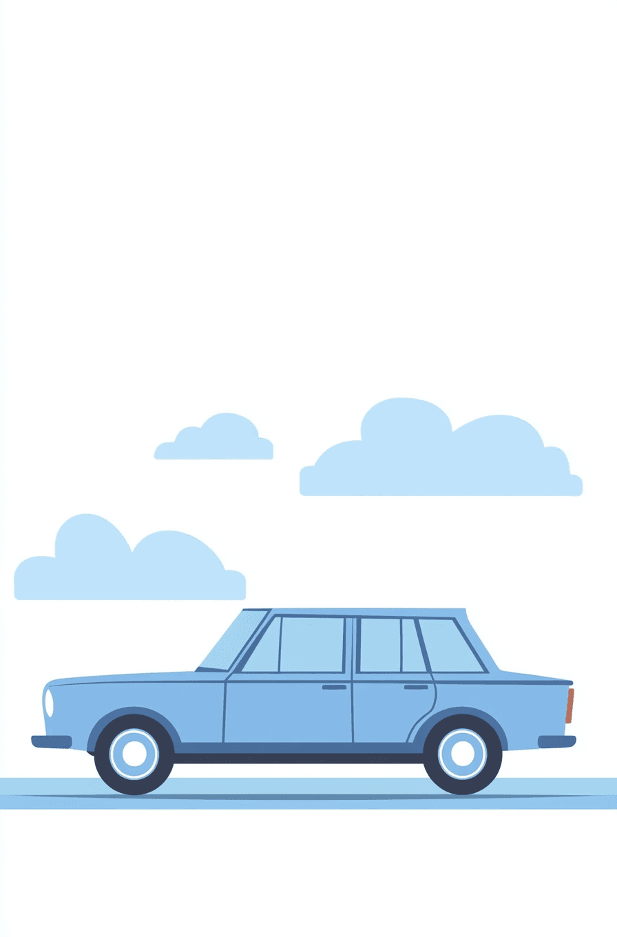 Cute Car Golden original repeating artwork