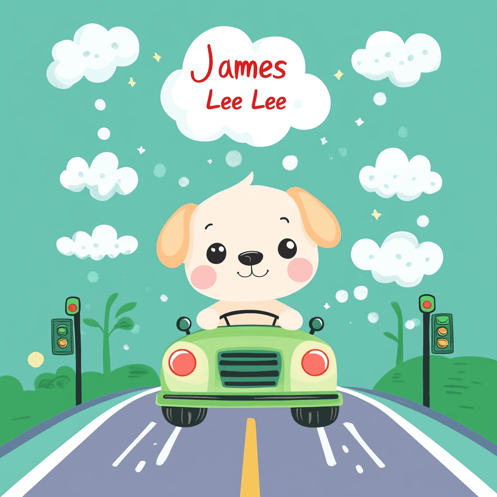 Puppy Trail original repeating artwork