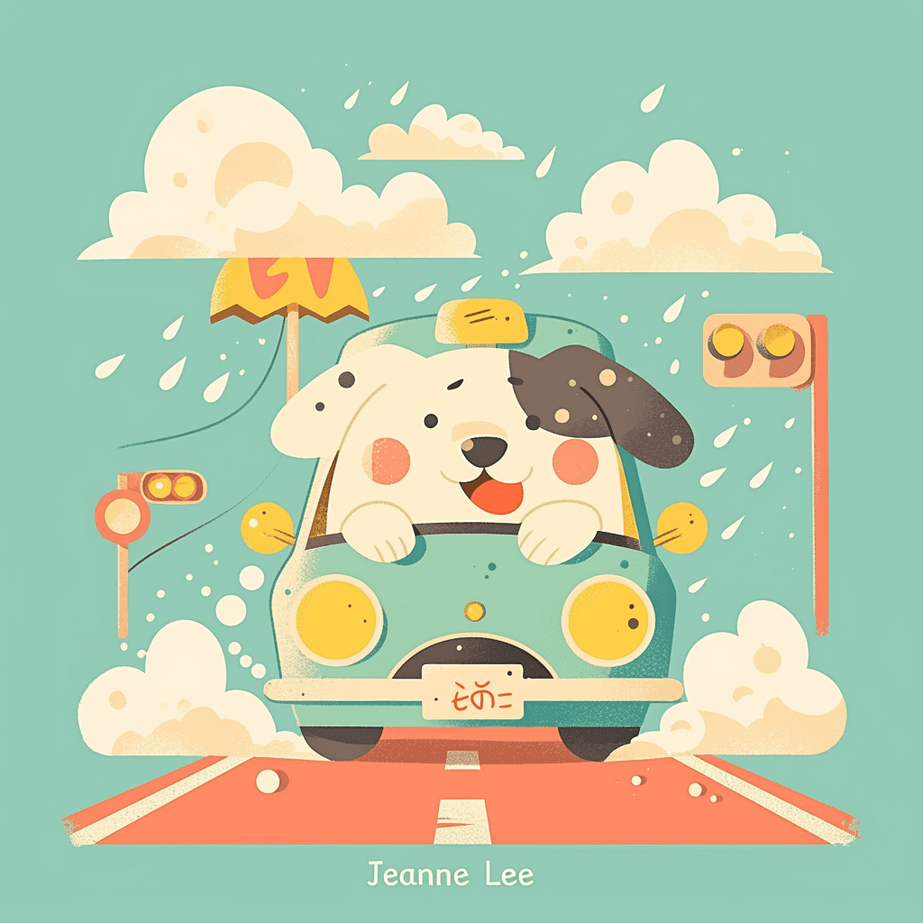 Puppy Party original repeating artwork
