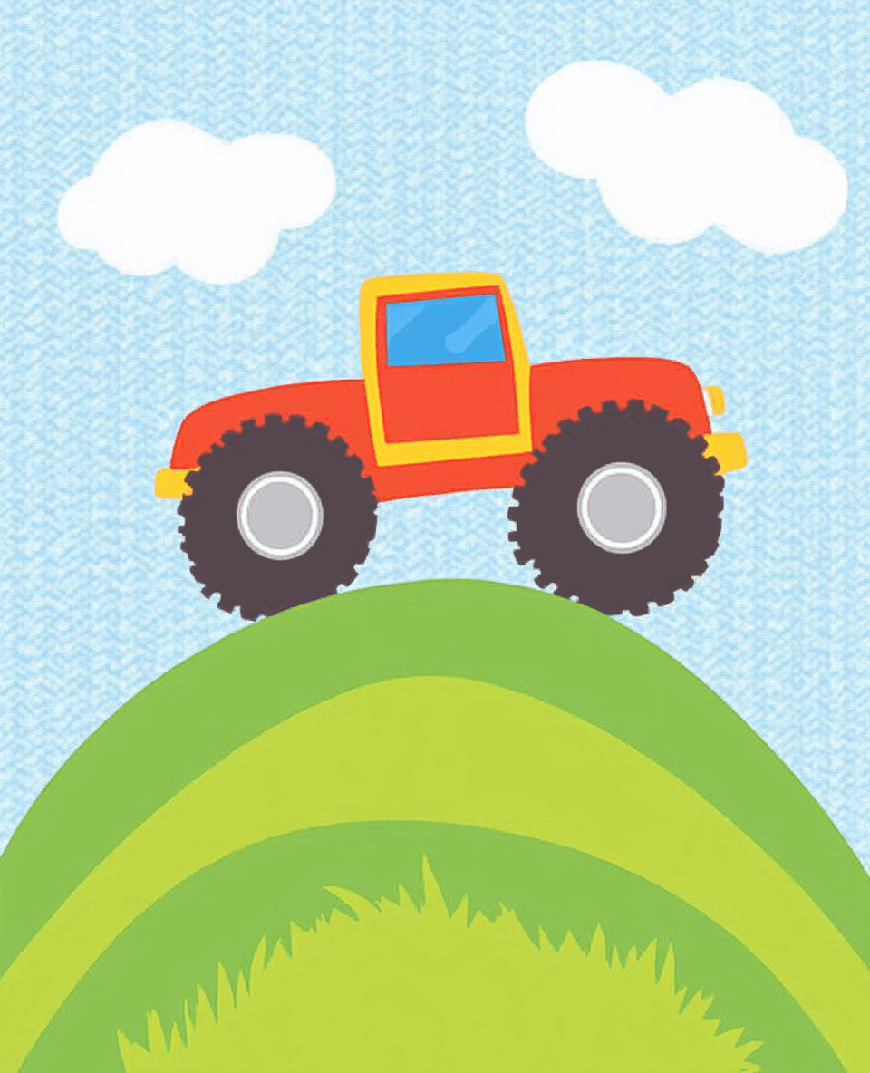 Pickup Truck original repeating artwork
