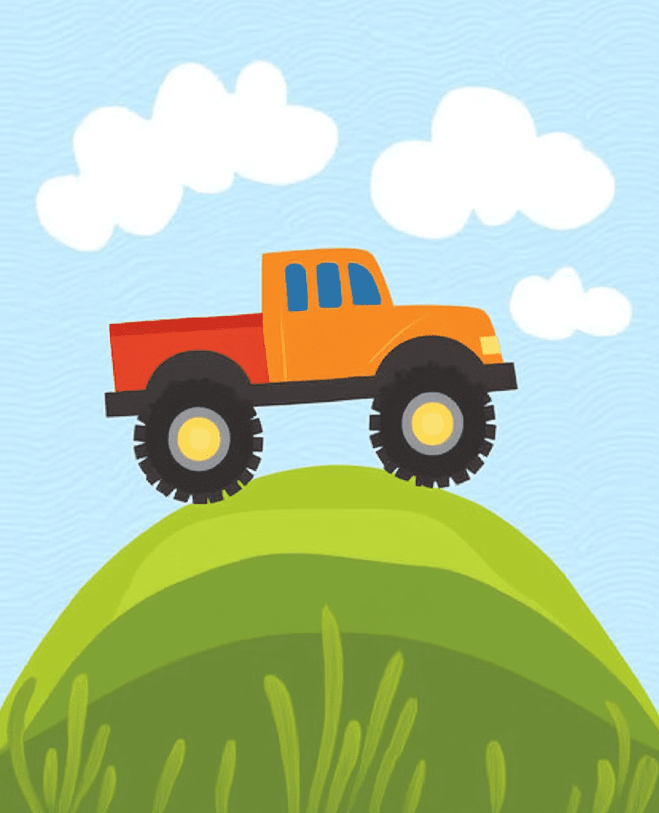 Pickup Truck Squad original repeating artwork