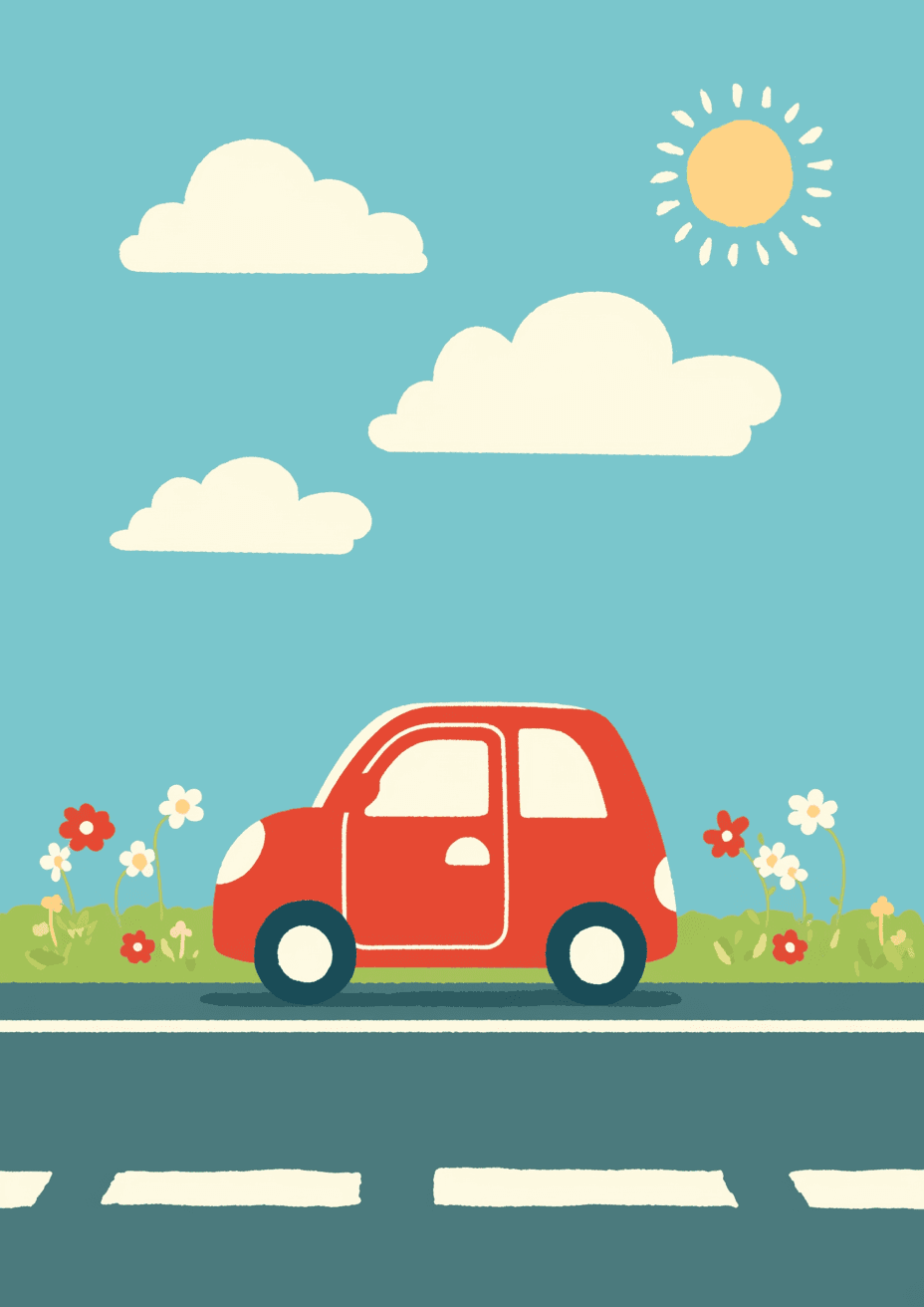 Cartoon Car Beats original repeating artwork