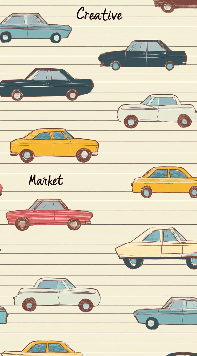 Cartoon Car 022 original repeating artwork