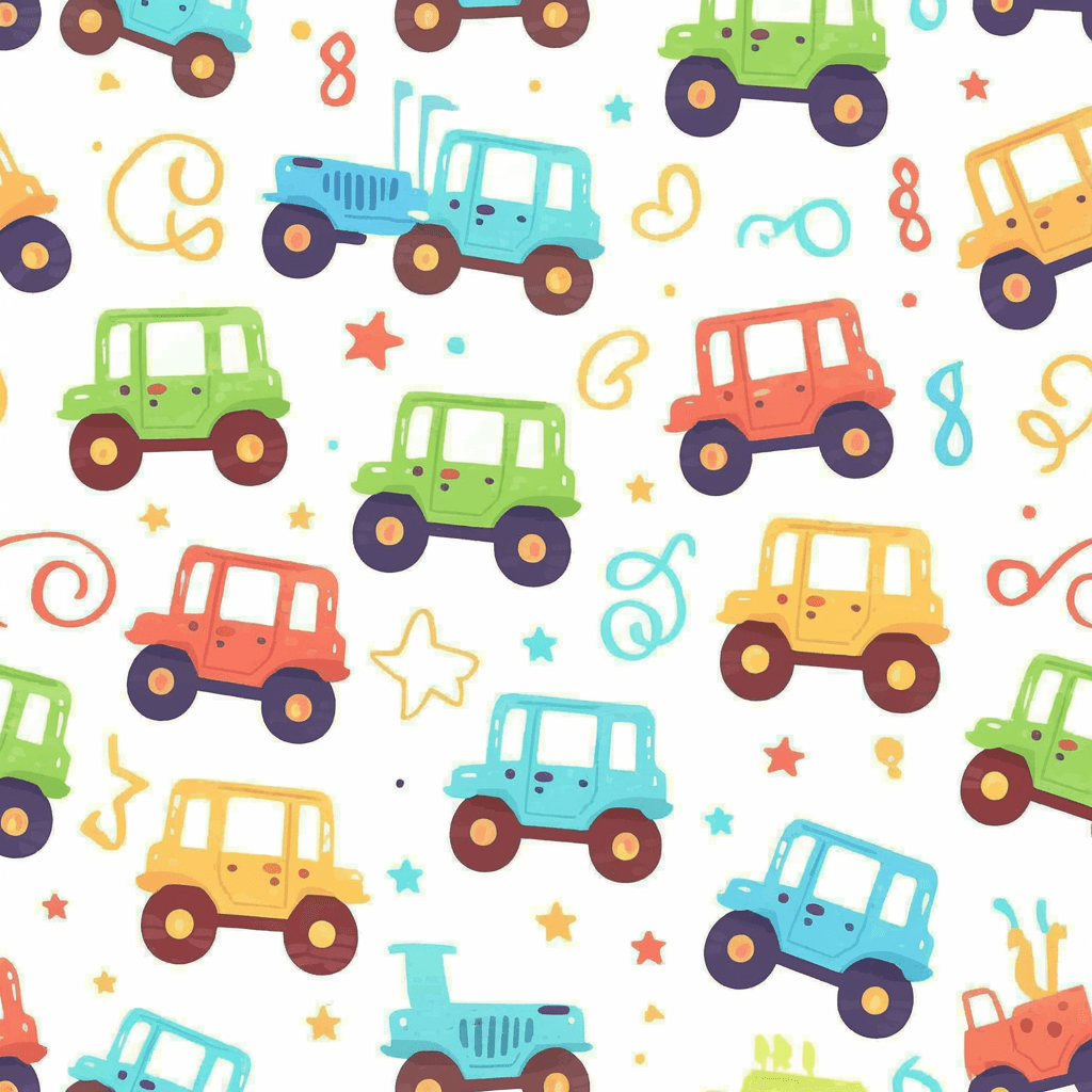 Cartoon Car Collective original repeating artwork