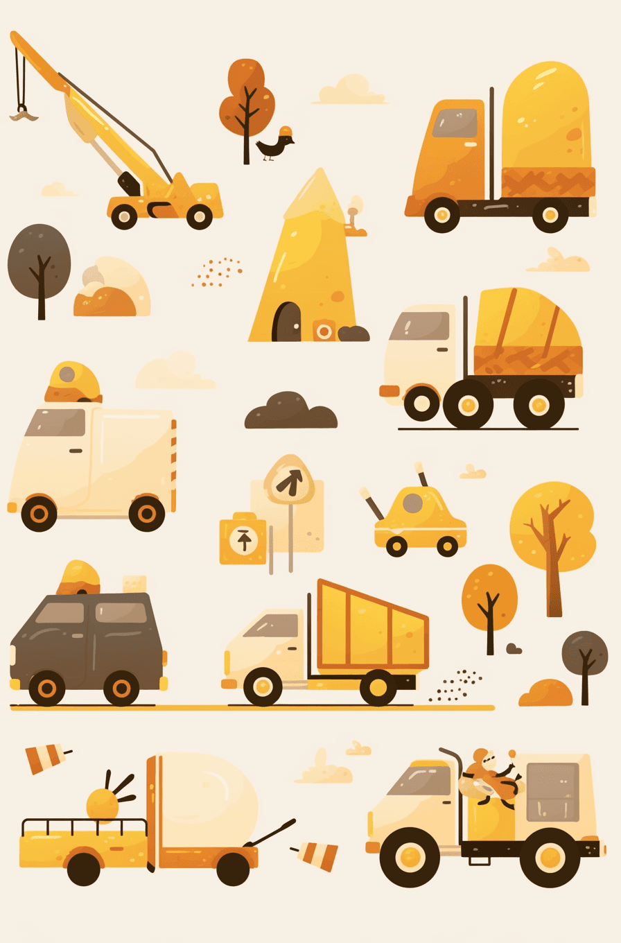 Truck Blast original repeating artwork
