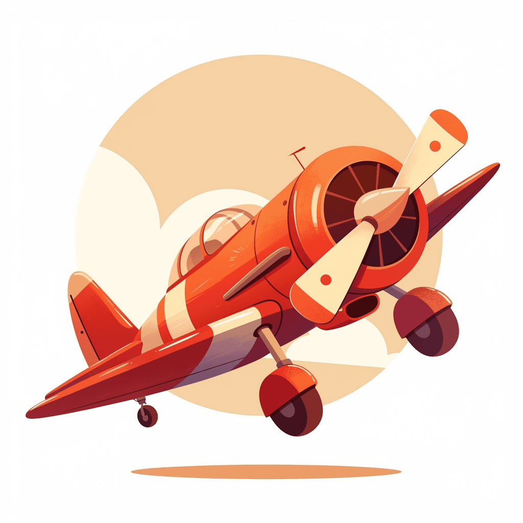 Cartoon Airplane Parade original repeating artwork