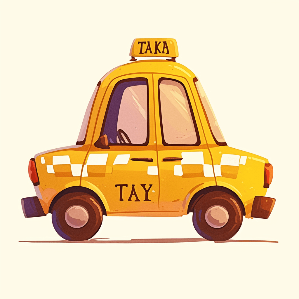 Cartoon Taxi Crew original repeating artwork