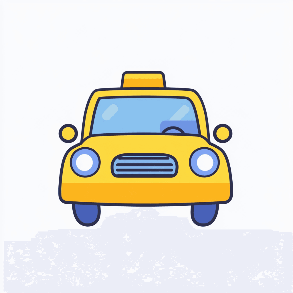 Cartoon Taxi Pals original repeating artwork