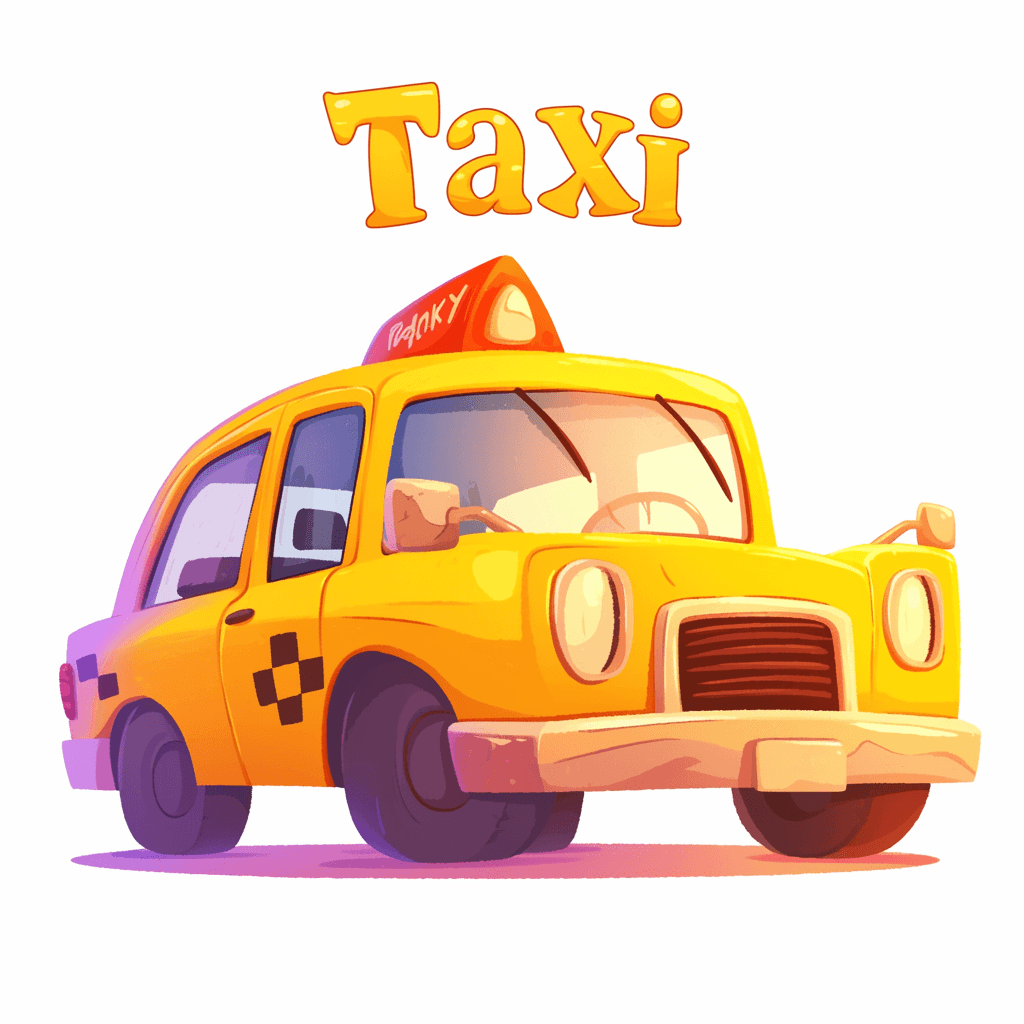 Cartoon Taxi Gang original repeating artwork