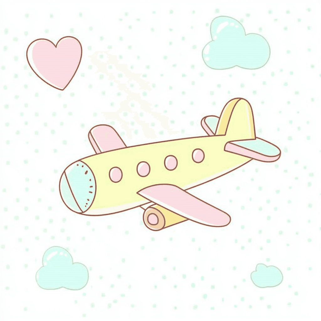 Cartoon Airplane Gang original repeating artwork