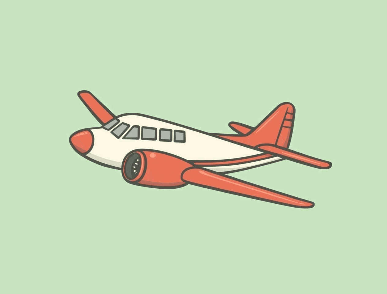 Airplane Sunlit original repeating artwork