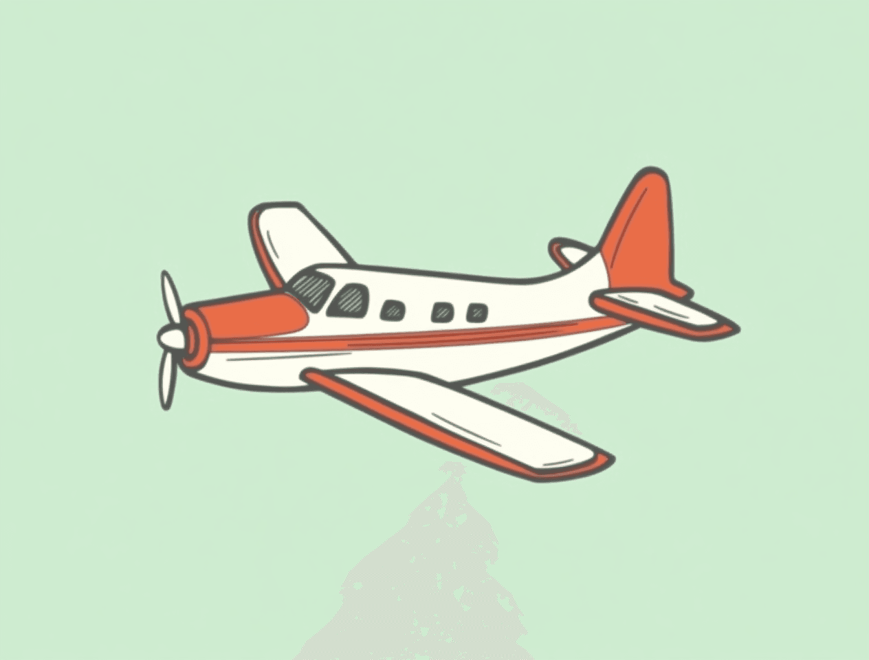 Airplane Roam original repeating artwork