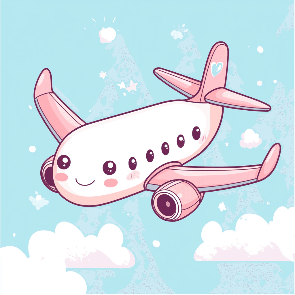 Airplane Pastel original repeating artwork