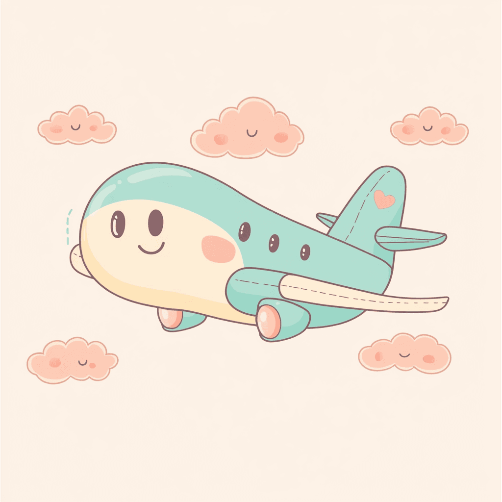 Airplane Echo original repeating artwork