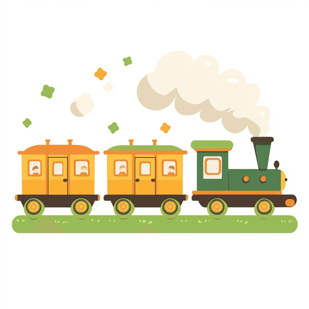 Train 020 original repeating artwork