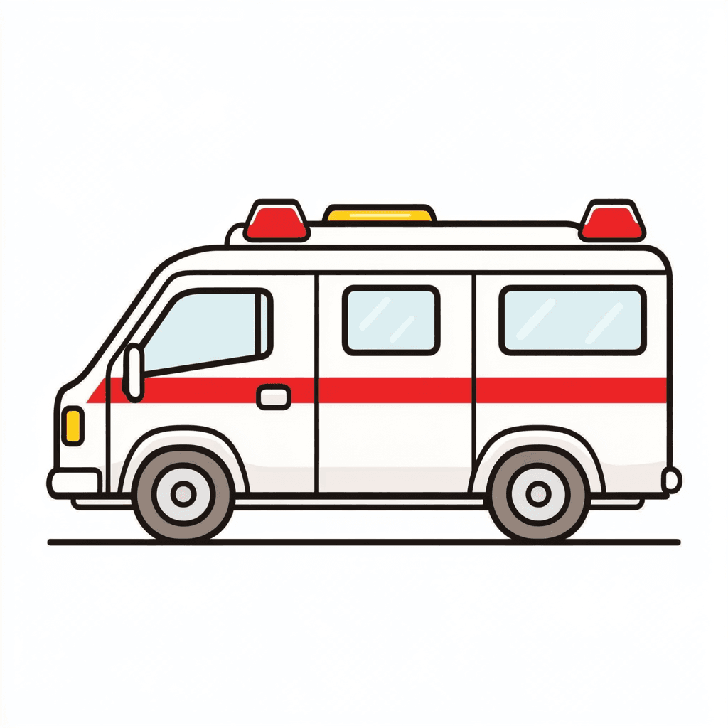 Ambulance Picnic original repeating artwork