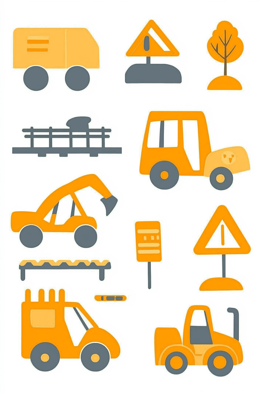 Truck Rush original repeating artwork