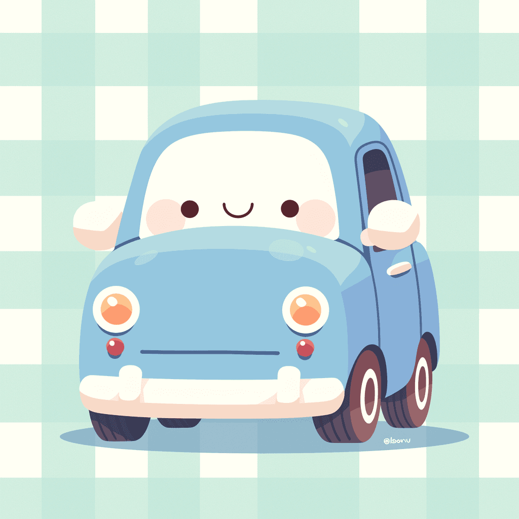 Cartoon Car Dawn original repeating artwork