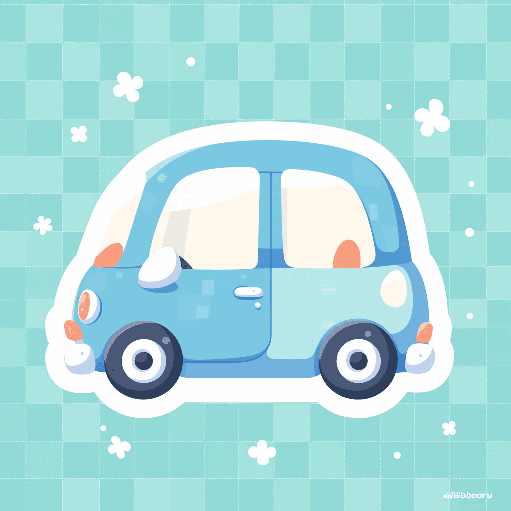 Cartoon Car Moonlit original repeating artwork