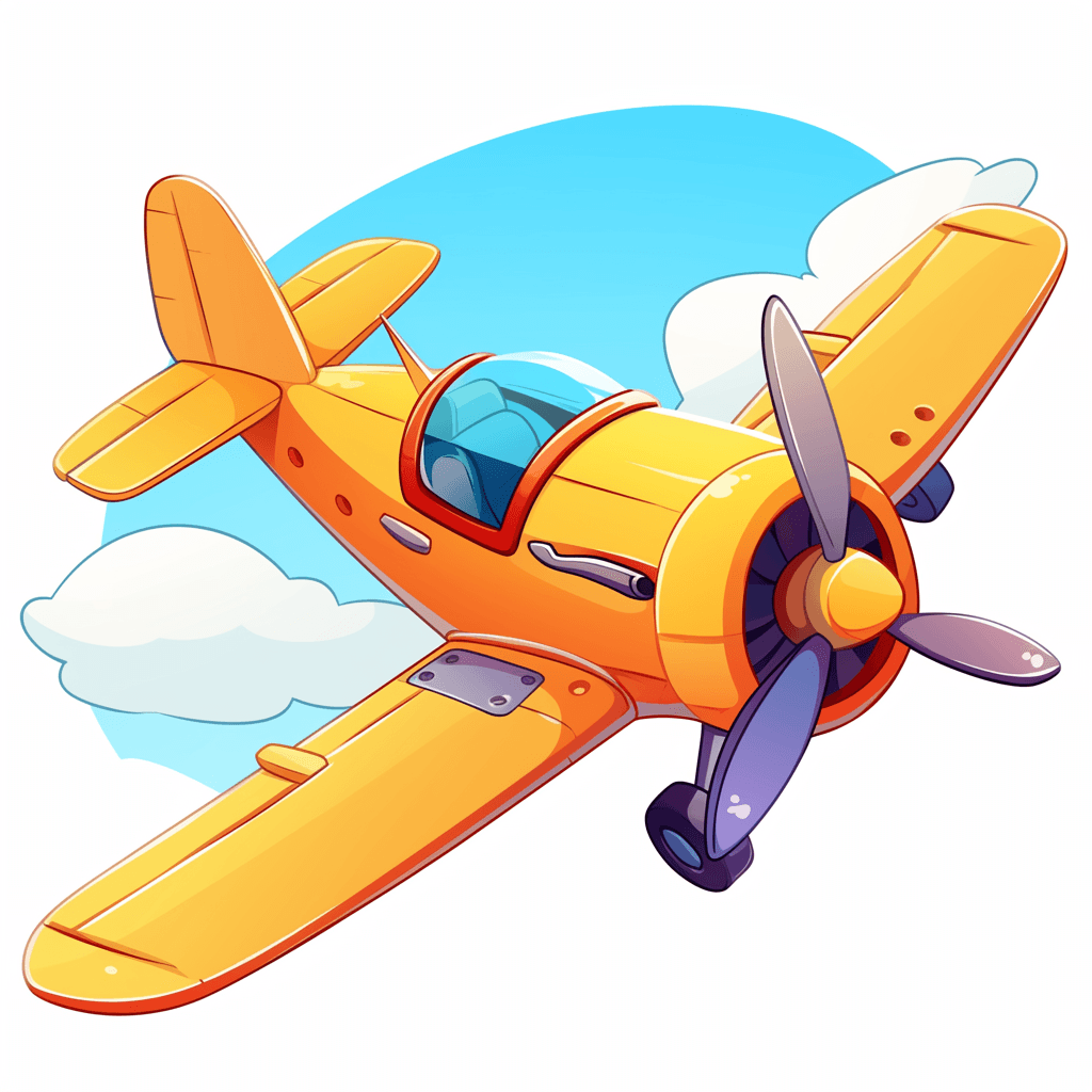 Cartoon Airplane Crew original repeating artwork
