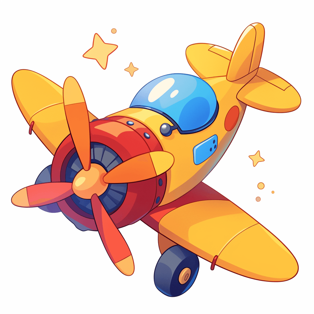 Cartoon Airplane Team original repeating artwork